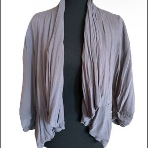 Charlotte Russe Y2K Gray Half Sleeve Open Front Blazer Women’s L